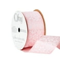 thumbnail image 2 of Offray Ribbon, Light Pink 1 1/2 inch Floral Satin Ribbon, 9 feet, 2 of 7