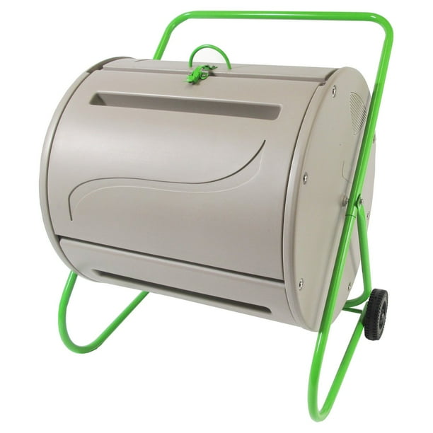 Redmon Green Culture 37 Gal Compost Tumbler A A A Gray Walmart Com Walmart Com
