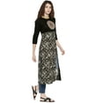 thumbnail image 2 of eloria Paisley Printed Kurti With Three-Quarter Sleeves In Round Neck Design, 2 of 5