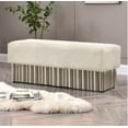 thumbnail image 4 of Designe Gallerie DG-BEN-1001 Jetta Fur Stainless Steel Hide Bench, 4 of 5