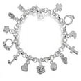 thumbnail image 3 of 925 Sterling Silver Fashion 13pcs Pendant Chain Charm Bracelet for Women for Teen Girls Lady Gift Women Fine Jewelry, 3 of 6