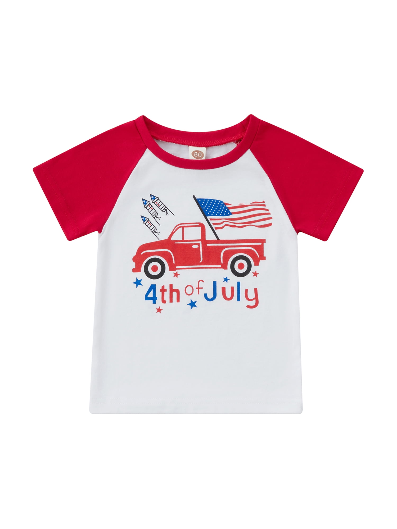 Bagilaanoe Toddler Baby Boy Girl American Flag T-Shirt 4th of July Tee ...