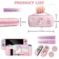 thumbnail image 3 of TCJJ Unicorn Hard Carrying Case for Nintendo Switch- Pink Portable Travel Case with Soft TPU Protective Case Cover Compatible with Nintendo Switch for Girls, Christmas Birthday Unicorn Gift for Girls, 3 of 7