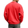 thumbnail image 4 of Men's Waffle Thermal Shirts Textured Underwear Tops, Lightweight Pullover Sweaters, Long Sleeve, Crew Neck Red L, 4 of 6