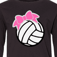 thumbnail image 4 of Inktastic Volleyball with Pink Bow Long Sleeve Youth T-Shirt, 4 of 5