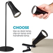 Ottlite Switch 3-in-1 Rechargeable Task Lamp, Black