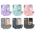 thumbnail image 2 of Protective Magnetic Kickstand Case for iPhone 17 with Tempered Glass Screen Protector - Light Pink, 2 of 4