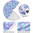 thumbnail image 2 of FMSHPON Mermaid Fish Scale Pattern Xmas Christmas Tree Skirt Stand Mat for Holiday Party Decoration Indoor Outdoor 48 inches, 2 of 6