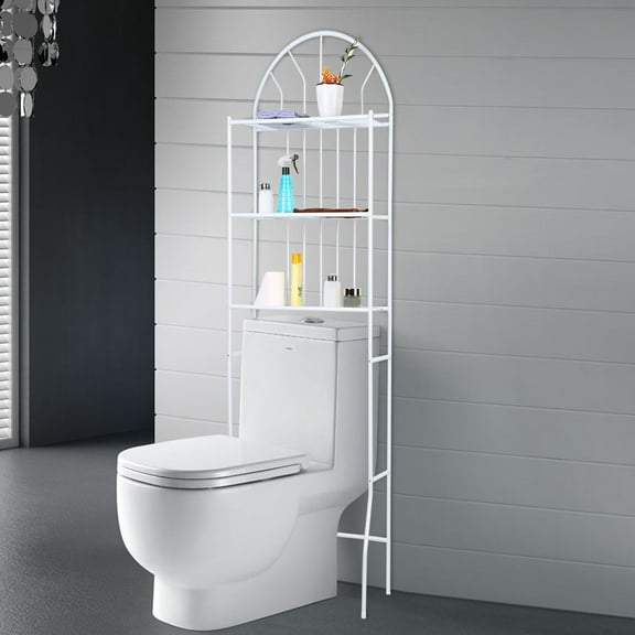 Eastbuy Over Toilet Bathroom Space Saving Multi-Functional 3 Tiers Shelf Over Toilet Shelf, White