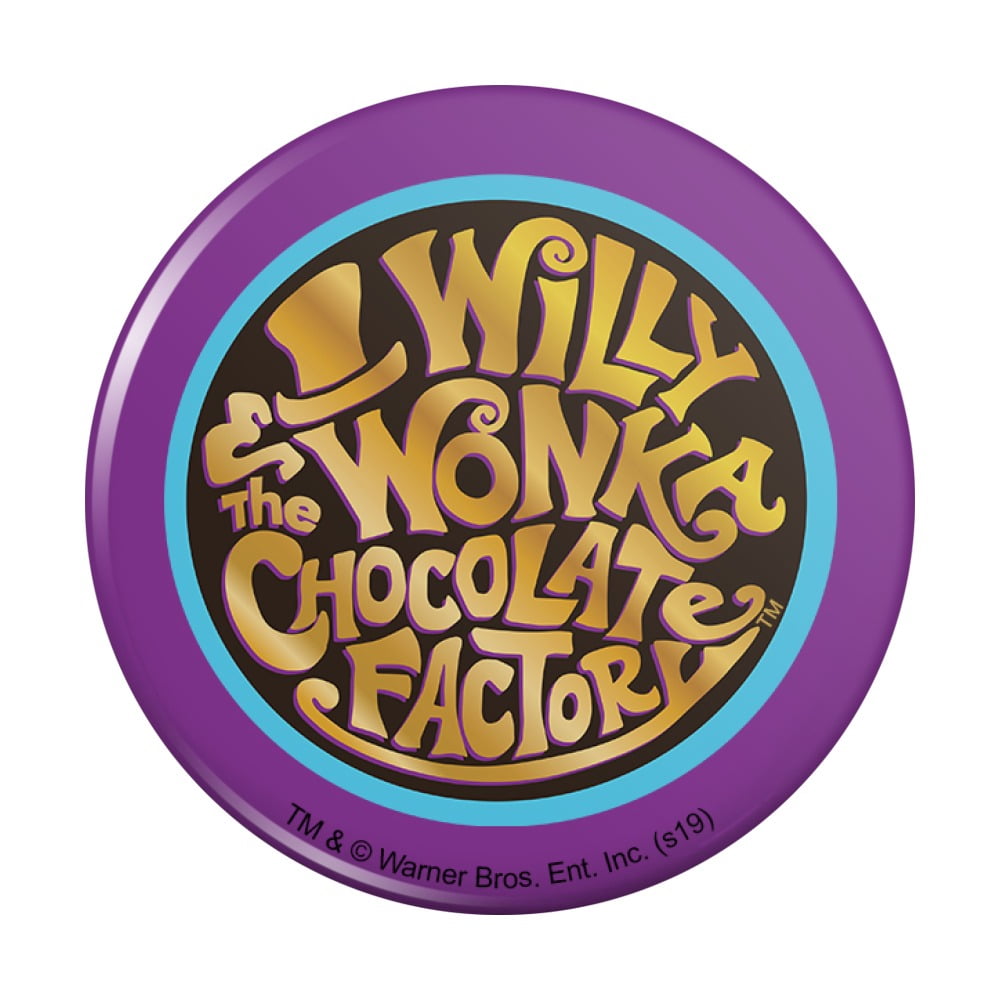 WILLY WONKA CHOCLATE FACTORY 7 PINS BUTTONS BADGES 1" DIAMETER 