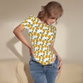 thumbnail image 3 of Fotbe Yellow Pears Body de Mujer con Cuello Redondo y Mangas Cortas, Sin Mangas Ajustado, Suave, Cómodo y Básico-XX-Large, 3 of 7