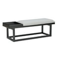 thumbnail image 4 of Linon Mickle Upholstered Bench with Built-In Tray, Black/Gray, 4 of 13