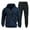 Navy#9527, variant on BOOMNY Men Sweatsuits Set Plus Size Hoodies Sweatpants 2Pcs Gym Sweat Suits Running Jogging Fall Winter Athletic Tracksuit Outfits