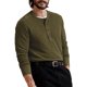 thumbnail image 1 of Camiseta de manga larga con solapa y rayas de color liso para hombre, ideal para otoño e invierno - Prenda informal oversize de poliéster, 1 of 7