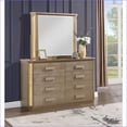 thumbnail image 5 of Dressers, Modern Glam 6-Drawer Wood Dresser with LED Accent | Gold & Copper Finish | Gold | Wood, 5 of 6