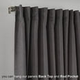 thumbnail image 3 of 3S Brother's Extra Long Room Darkening 252" Length Faux Velvet Grey Curtain Drapes - Hanging Back Tab 5-25 Feet Custom Made ( 1 Panel ) - Made in Turkey (52"Wx252"L), 3 of 5