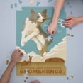 thumbnail image 3 of Australian Shepherd, Retro Boomerang Ad (1000 Piece Puzzle, Size 19x27, Challenging Jigsaw Puzzle for Adults and Family, Made in USA), 3 of 4
