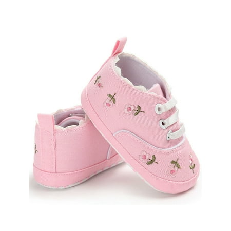 

wsevypo Toddler Girl Crib Shoes Newborn Baby Bowknot Soft Sole Sneakers