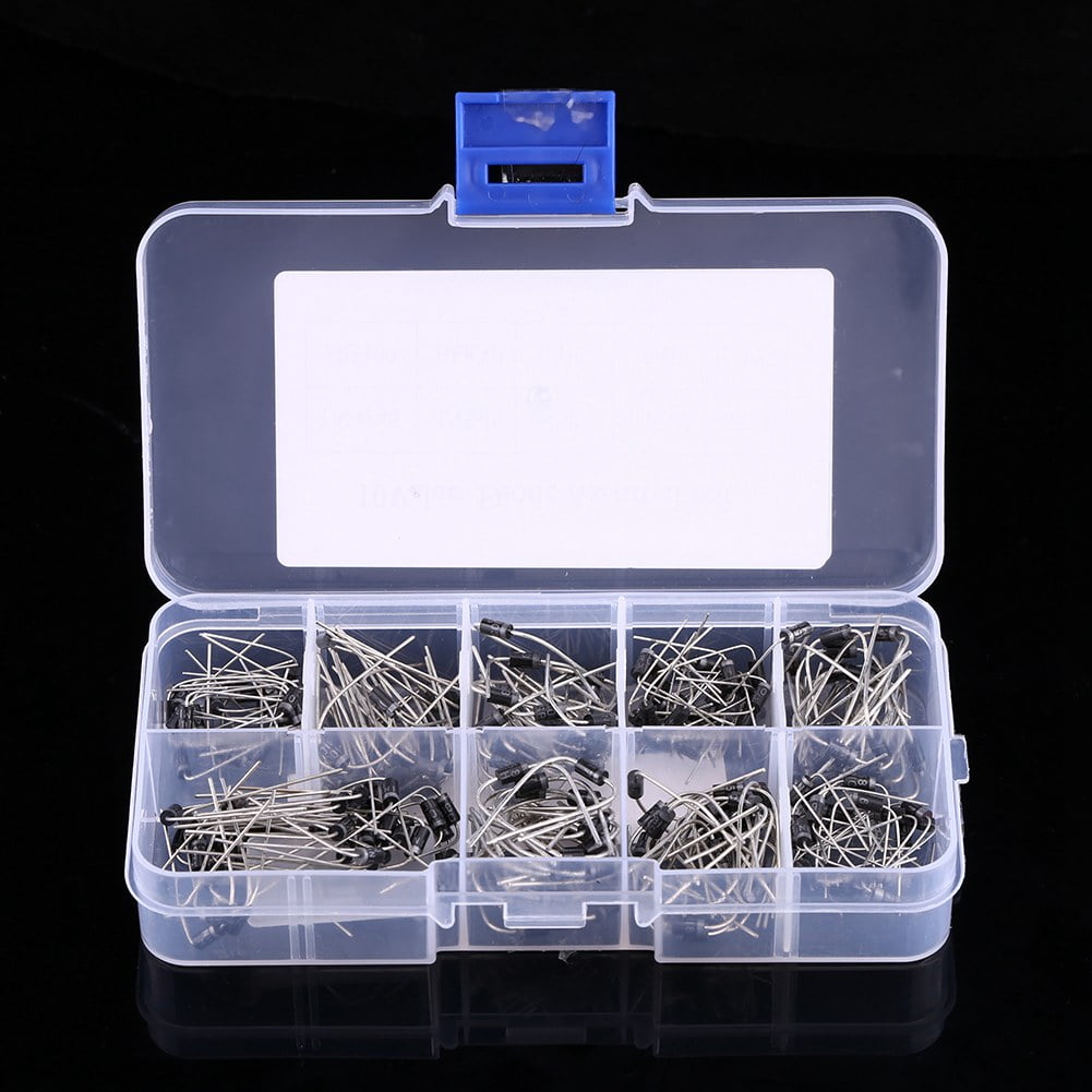 200pcs 10Values Rectifier Diode Assortment Electronic Kit 1N4001~1N4007 With Box