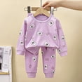 thumbnail image 2 of UAYOTSE Toddler Boy Warm Pajama Set 6 12 18 24 Months 2T 3T 4T fit Pjs Soft Breathable Fall Winter Long Sleeve Top Pants Size 3-4 Years, 2 of 6