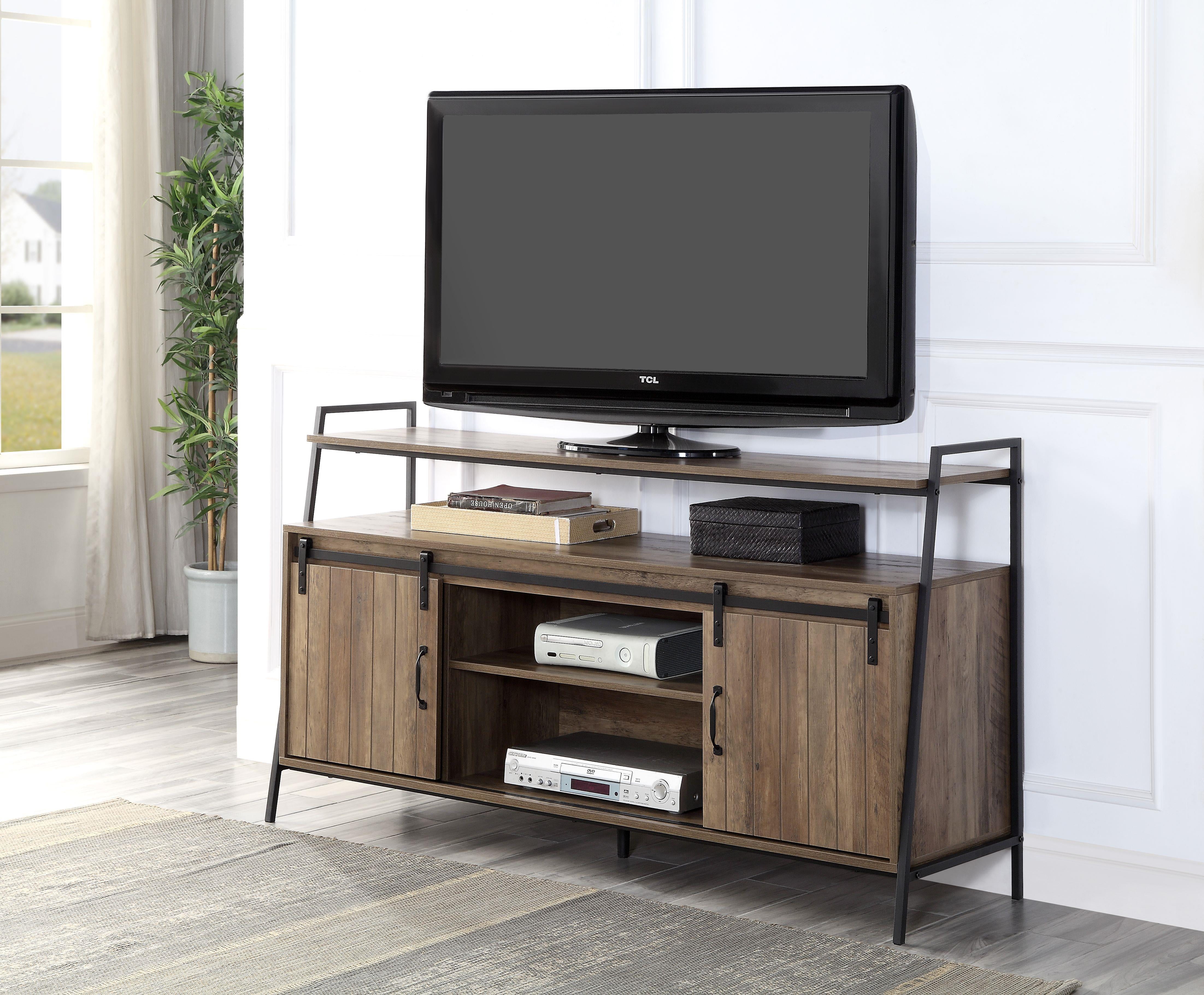UBesGoo TV Stand for 58" TV with Storage Compartments and Shelves