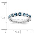 thumbnail image 2 of 3.5mm Sterling Silver Stackable December Crystal Ring - 2.4 Grams - Size 9, 2 of 2