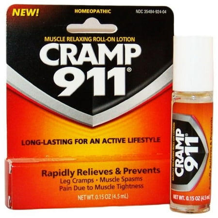 4 Pack - Cramp 911 Muscle Relaxing Roll-on Lotion 0.15oz