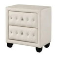 thumbnail image 6 of Galaxy Home Furnishings Monica 5-Piece Tufted Velvet King Bedroom Set in Cream, 6 of 18