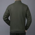 thumbnail image 2 of Defitshape Men's Long Sleeve Jacket Trucker Tops Windbreaker Zipper Windproof Plain Slimming with Pockets Lightweight Cotton Casual Fitted Soft Light Cropped Wrap Fashion Green XX-Large, 2 of 5