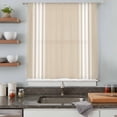 thumbnail image 5 of Beige Striped Sheer Curtains 108" Extra Long, Farmhouse Luxurious White Stripes Modern Abstract Light Filering Curtains, Privacy Drapes Simi Floor to Veiling Curtain for Living Room Window Treatment, 5 of 9
