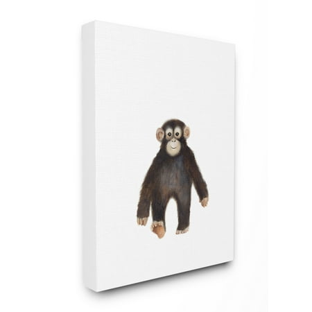 - The Kids Room by Stupell Painted Monkey Single Animal Stretched Canvas Wall Art, 30 x 1.5 x 40