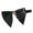 Style 4, variant on ZPAQI Men's Elegant Pearls Chain Black Oversized Bowtie Adjustable Pre Tied Bows Tie