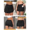 thumbnail image 3 of Minifalda de mezclilla Mancreda para mujer, cintura baja, talla L, 3 of 5