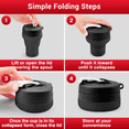 thumbnail image 2 of Collapsible Protein Shaker - Food-Grade, Leakproof Lid 600mL/20oz Shaker - Reusable Silicone Shaker Cups, 2 of 8