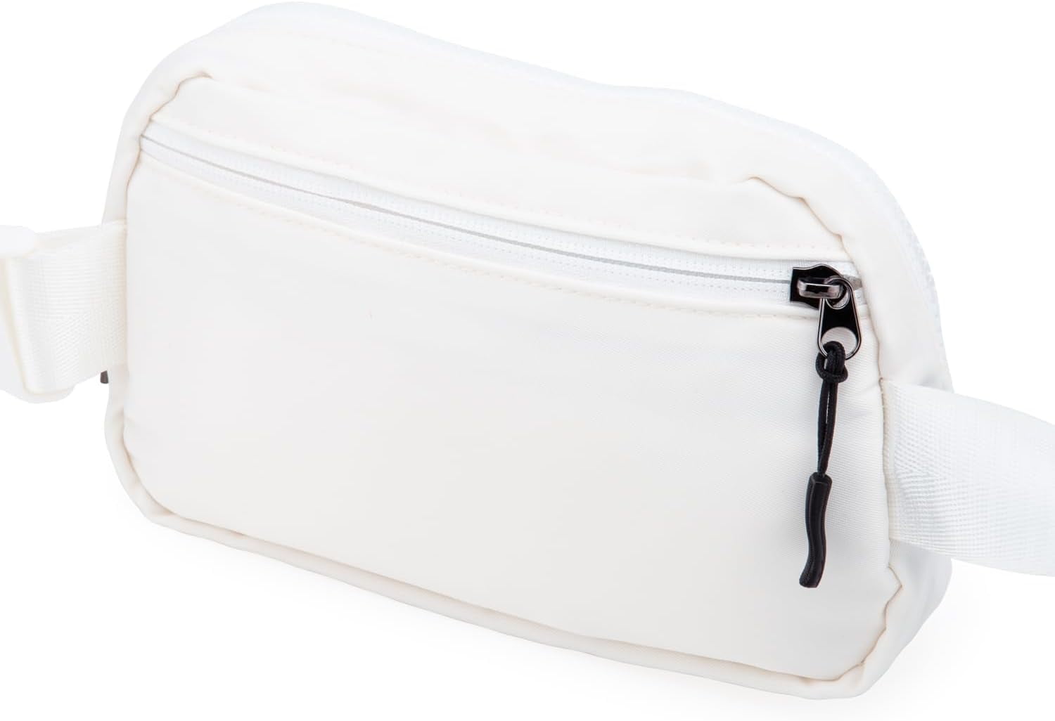 HY-FAN Hydration Fanny Pack with Bladder, 17oz BPA-Free, Hands-Free Design, Secure Pockets, Ideal for Athletic Outdoor Activities, Travel and More - White