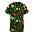 thumbnail image 5 of FAFWYP Christmas Scrubs for Women, Womens Loose Scrubs Tops Summer Nurse Short Sleeve V Neck Workwear Snowmen Printed Working Uniform Shirt Medical Blouse with Pockets, 5 of 5
