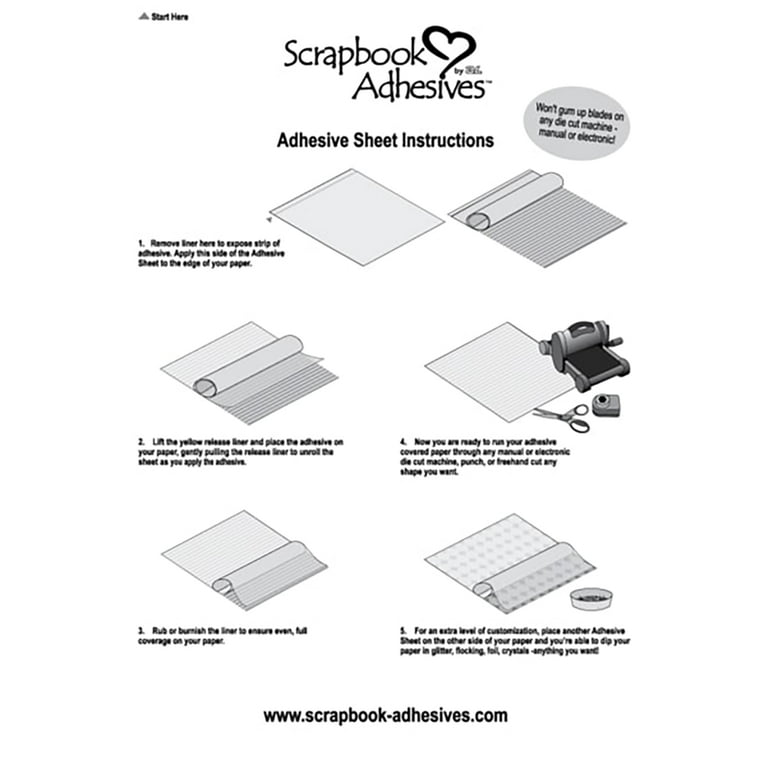 Scrapbook Adhesives by 3L: Adhesive Sheets 25 Pack - 12x12