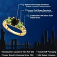 thumbnail image 2 of Gem Stone King 18K Yellow Gold Plated Silver Black Onyx and Green Peridot Filigree Style 3 Stone Ring for Women (2.60 Cttw, Oval 8X6MM and 6X4MM) (Size 6), 2 of 6