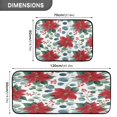 thumbnail image 3 of 2-Piece Kitchen Rugs Set Non-Slip Mats Carpet Floor for Kitchen, Bathroom (19.7"x27.6" & 19.7"x47.2") Red Berries and Flowers, 3 of 7