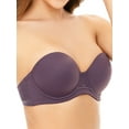 thumbnail image 3 of Deyllo Women's Strapless Push Up Full Cup Plus Size Underwire Padded Bra, Purple 34DDD, 3 of 8