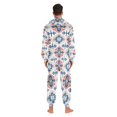 thumbnail image 4 of FORMRS Onesies Pajama for Adults Unisex Hoodie Winter Jumpsuit One Piece Sleepwear, Sizes S-2XL, Navy Blossom Mosaic, 4 of 7