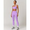 thumbnail image 4 of IDOPIP Workout Sets for Women Seamless Butt Lifting Leggings Halter Sports Bra Scoop Neck Backless Yoga Outfit 2 Piece Gym Running Outfits, 4 of 6