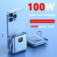 200000mAh Largecapacity Power Bank 100W Super Fast Charge Builtin