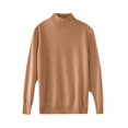 thumbnail image 4 of GILIGEGE Turtleneck Sweater Women Stretch Lightweight Sweater Knitted Tops Basic Casual Sweater Long Sleeve Shirts Cable Knit Sweaters Solid Color Womens Tops Cozy Casual Trendy Pullover Tops 5XL, 4 of 4