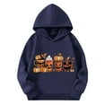 thumbnail image 2 of bbymog Halloween Teen Girl Hoodies Boys' Fashion Pumpkin Graphic Hoodie Sweatshirt Long Sleeve Sweatshirts for Girls Navy D 13 Years, 2 of 7