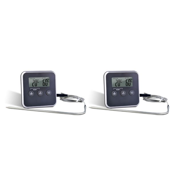 Toystoory Termómetro de cocina digital Medidor de temperatura de alimentos Lectura rápida Herramienta precisa para freír aceite Suministros de cocina Negro 2piezas Toystoory CBP161569