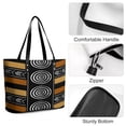 thumbnail image 4 of African Mud Cloth Artistry Art Woman Leather Handbags Large Tote Bag Fashion Portable Handbags With Zipper, 4 of 7