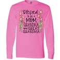 thumbnail image 3 of Inktastic Blessed to Be a Mom, Grandma, and Great Grandma Pink Flowers Long Sleeve T-Shirt, 3 of 5