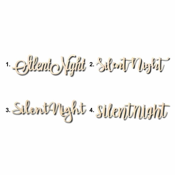 Slight Night Sign Unfinished Wood Cutout Home Decor DIY Option 3- 12" Wide / 1/8"