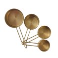 thumbnail image 2 of Juego moderno de tazas y cucharas medidoras de acero inoxidable, dorado, juego de tazas medidoras y cucharas medidoras de metal apilables, elegantes y resistentes (8 piezas) - Lindo juego de tazas medidoras ER, 2 of 5